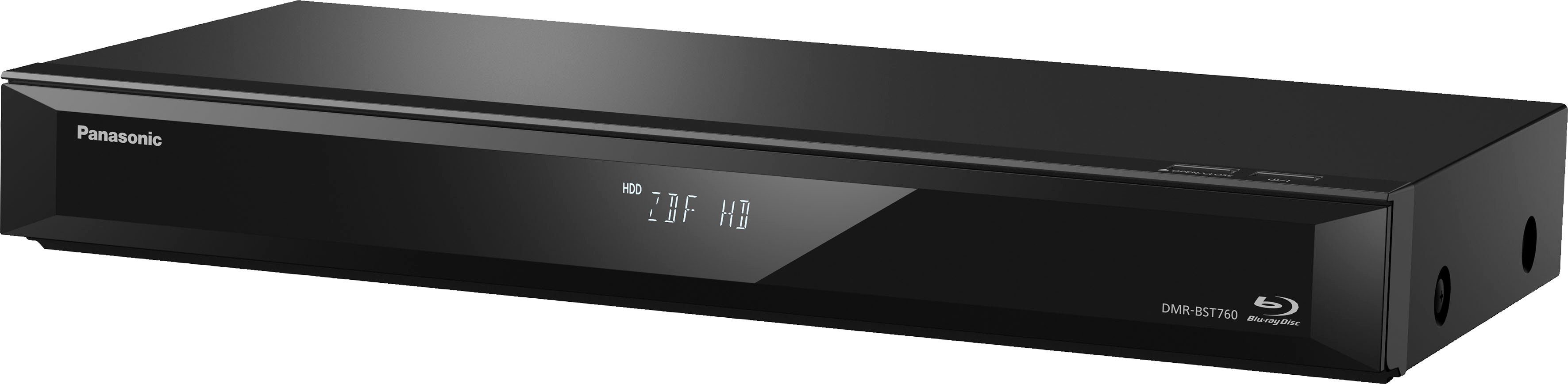 Panasonic DMR-BST760/5 Blu-ray-Rekorder (4k Ultra HD, LAN (Ethernet), Miracast (Wi-Fi Alliance), WLAN, 4K Upscaling, DVB-S/S2 Tuner, 500 GB Festplatte, mit Twin HD DVB S Tuner)