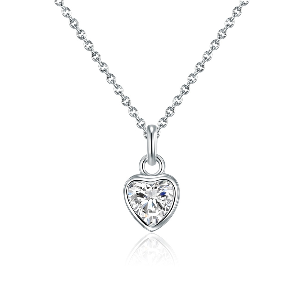 Rafaela Donata Collier en argent Coeur Argent sterling Oxyde de zirconium (CZ) en Argent collier
