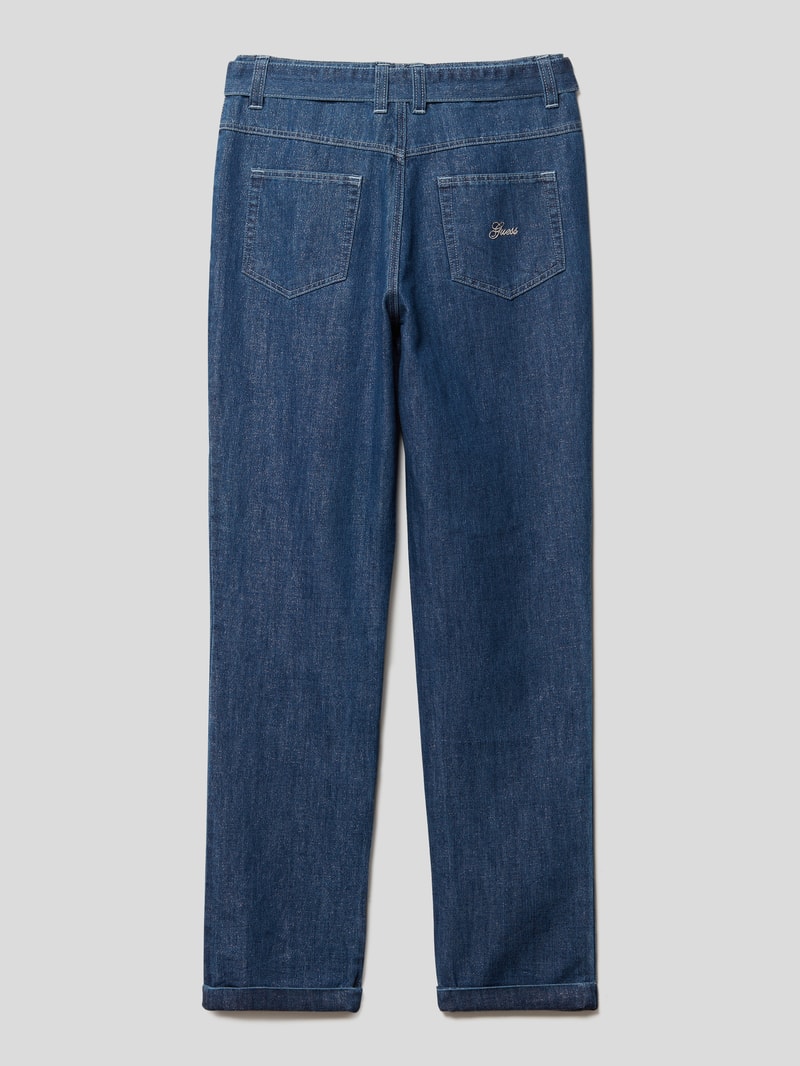 Jeans mit Label-Stitching in jeans