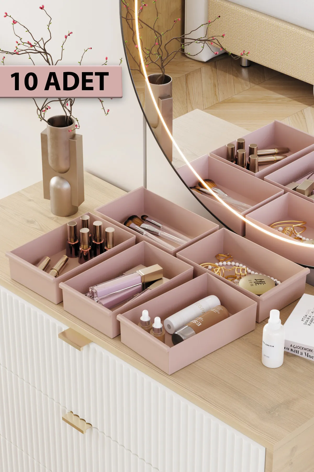 Pufwin Home  Aufbewahrung Kleiderschrank - Rosa - Plastik