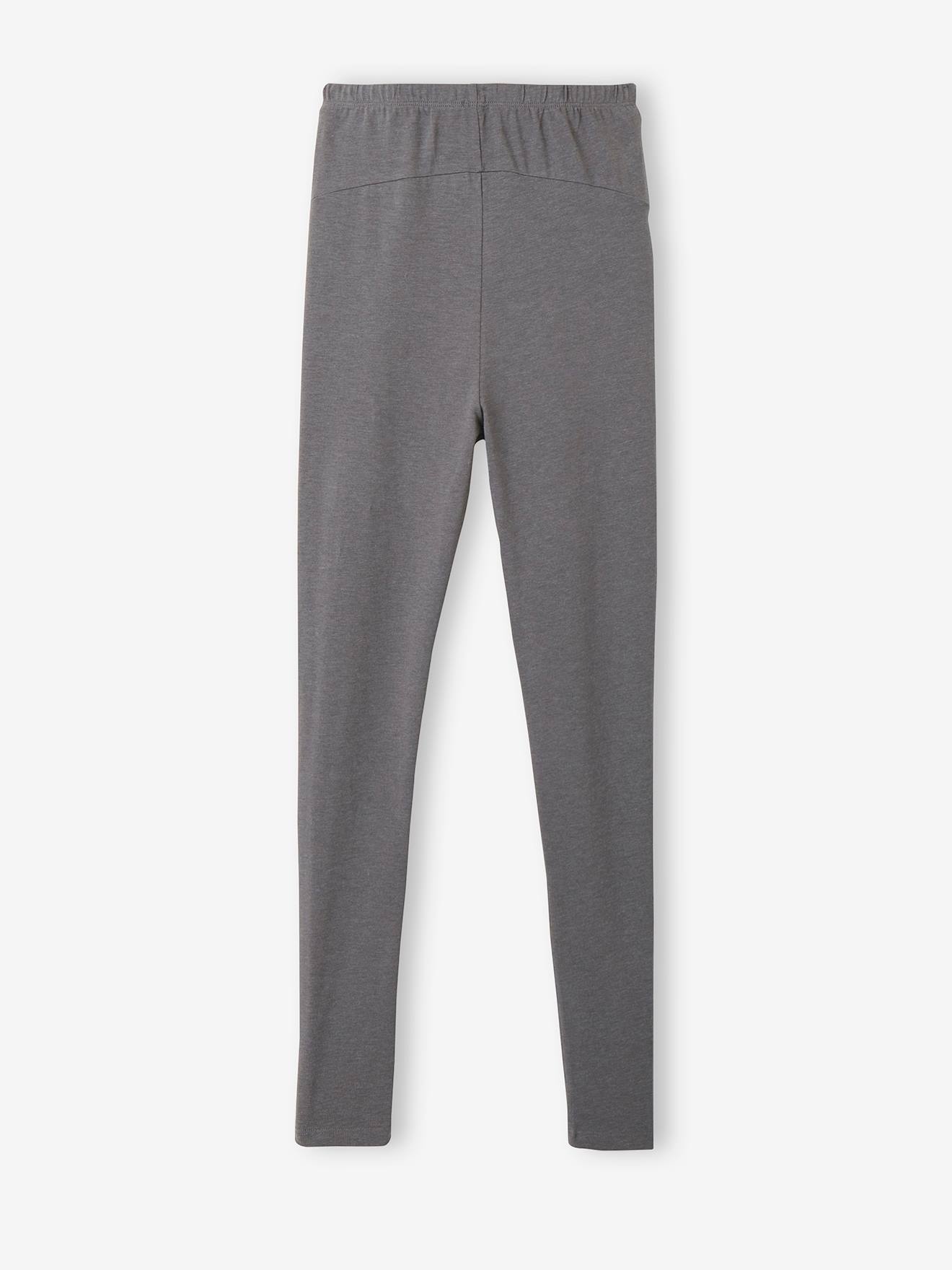 Lot de 2 leggings de grossesse en maille stretch lot noir et gris