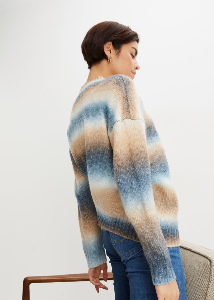 Pullover mit Farbverlauf und Wollanteil