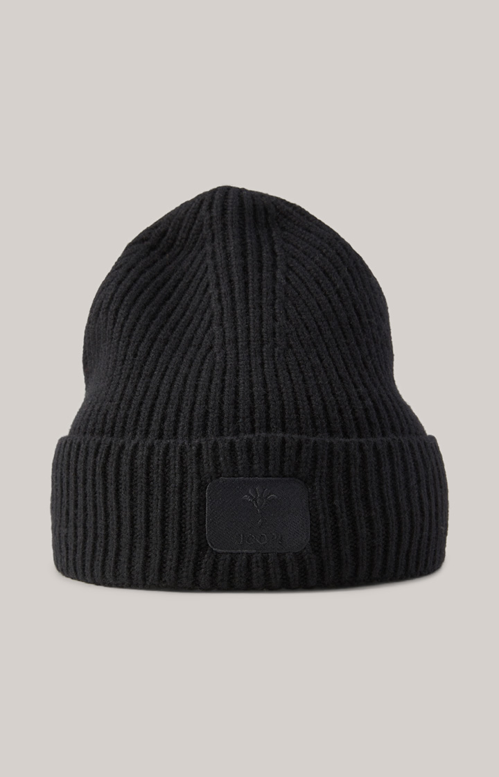 Strick-Mütze in Schwarz