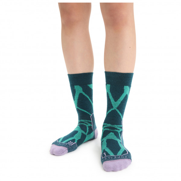 Icebreaker - Women's Hike+ Medium Crew Fractured Landscapes - Wandersocken