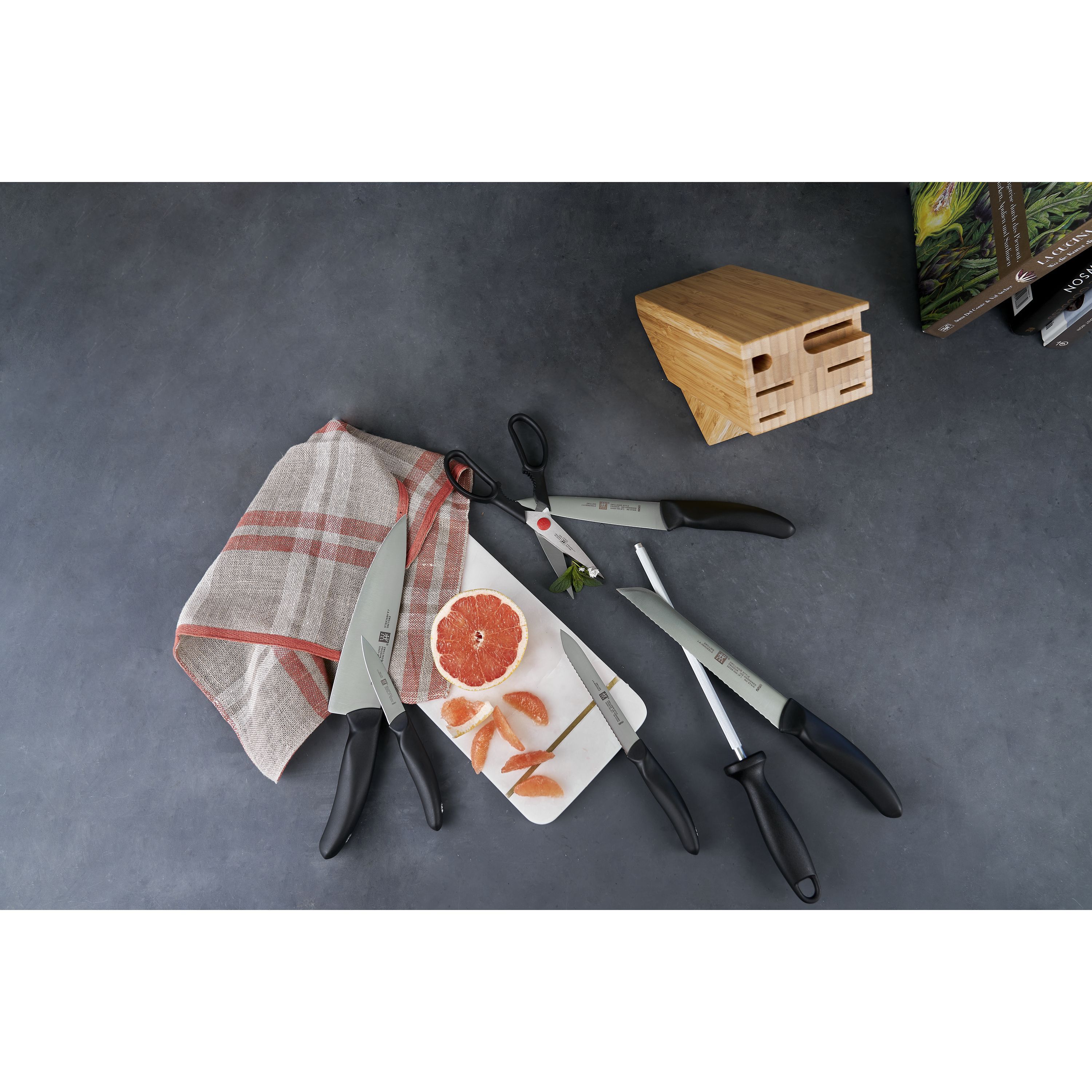 Messerblockset 8-tlg, Natur