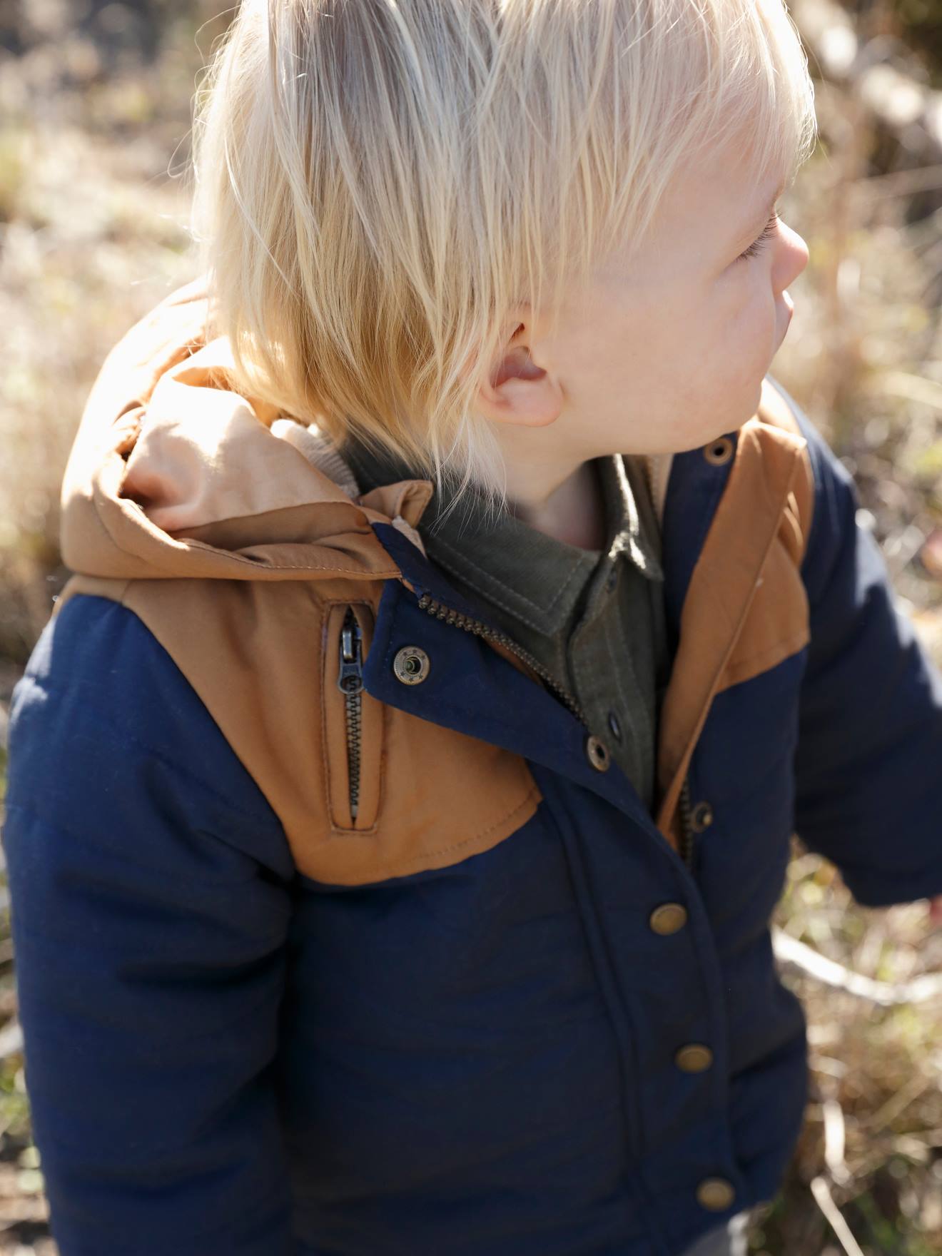 Vertbaudet 3-in-1 Jungen Baby Winterjacke, Recycling-Polyester - nachtblau