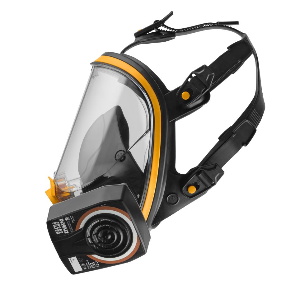 Mască facială completă, ușoară și reutilizabilă, DeWalt Accessories DXIR1FFMLA2P3, cu filtre A2P3 - Mărimea L