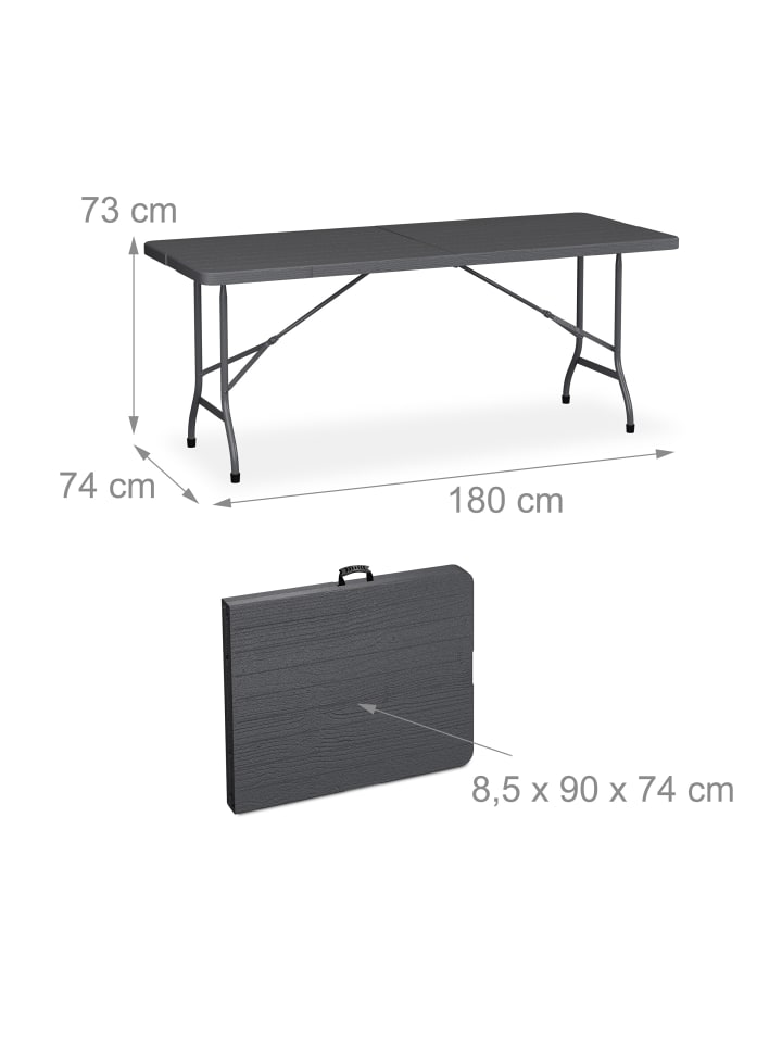 relaxdays 3-tlg. Bierzeltgarnitur in Grau günstig kaufen onesize