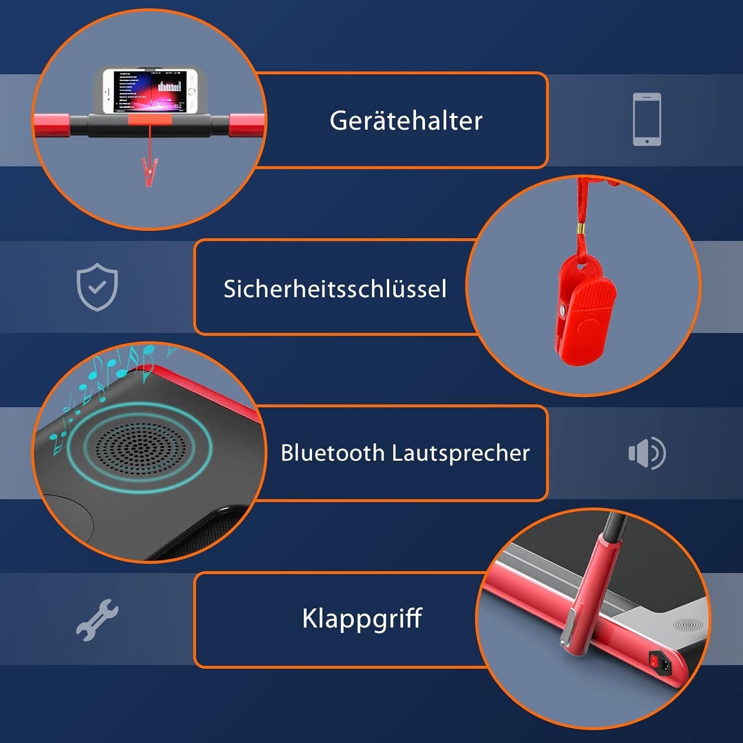 COSTWAY Laufband (2 in 1 Laufband klappbar 2,25HP, Walking Pad unter dem Schreibtisch), mit APP, Bluetooth und Fernbedienung, 1-12 km/h, Laufband für Zuhause