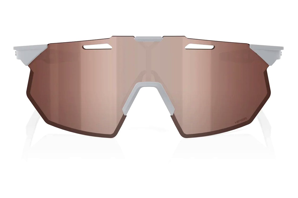 100 Percent Hypercraft SQ Matte Stone Grey / HiPER Crimson Silv Mir Lens