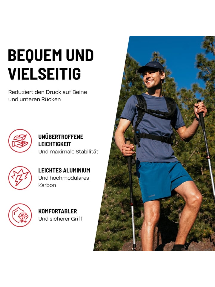 Atacama ATACAMA Nordic Walking Stöcke Damen und Herren Wanderstöcke Faltbar & Wanderst günstig kaufen onesize
