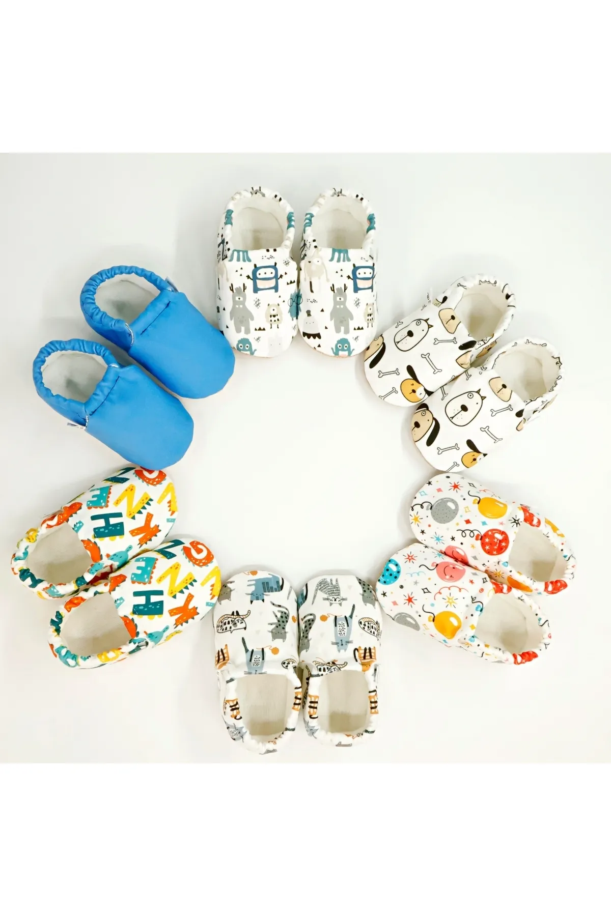 Ella Bonna  Blaue Babyschuhe mit rutschfester Sohle, Heimstiefel, Hausschuhe, Kinderzimmerschuhe, Hausschuhe