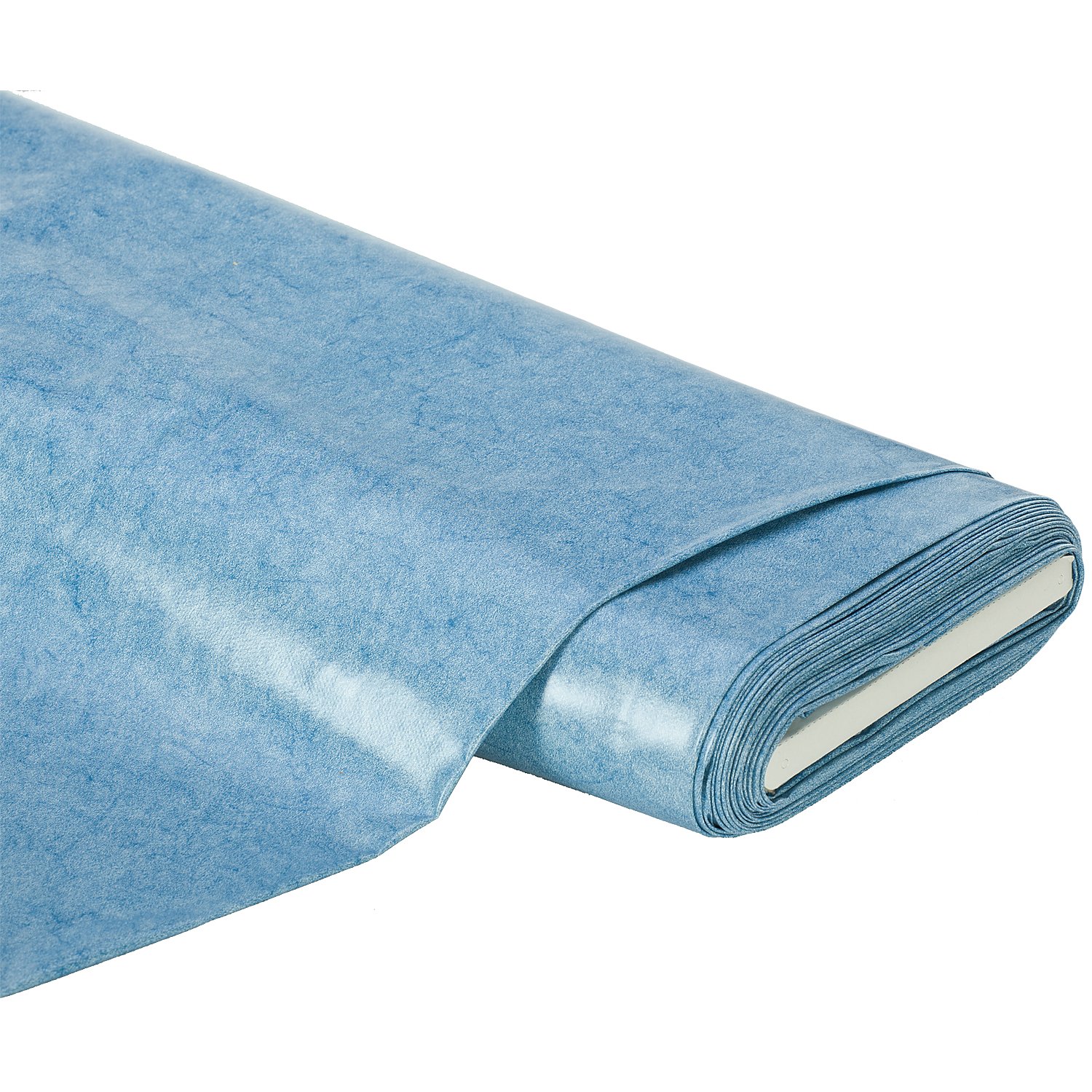 Abwaschbare Tischwäsche/Wachstuch, blau-melange