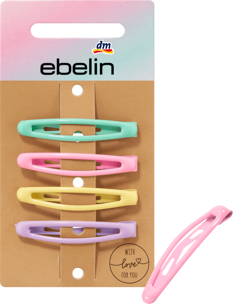 Haarclips bunt, 4 St