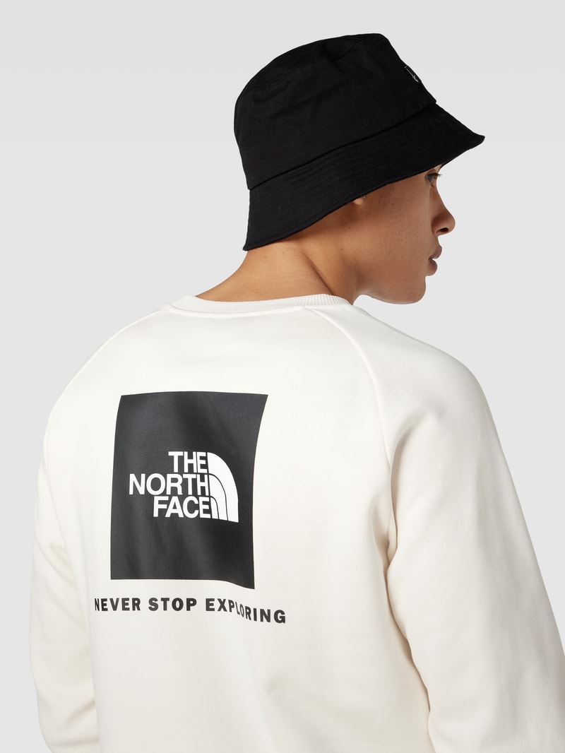 Sweatshirt mit Label-Print Modell 'RAGLAN' in beige