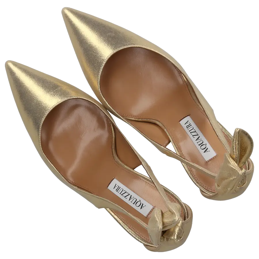 Aquazzura - Pumps BOW TIE 105 Kalbsleder - gold