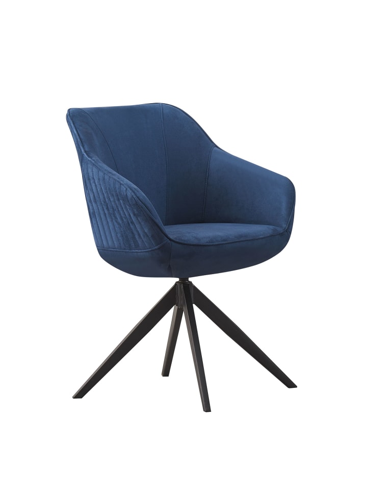 B&D Home Drehstuhl KATJA in Blau - (B)58 x (H)81 x (T)60,5 cm günstig kaufen onesize