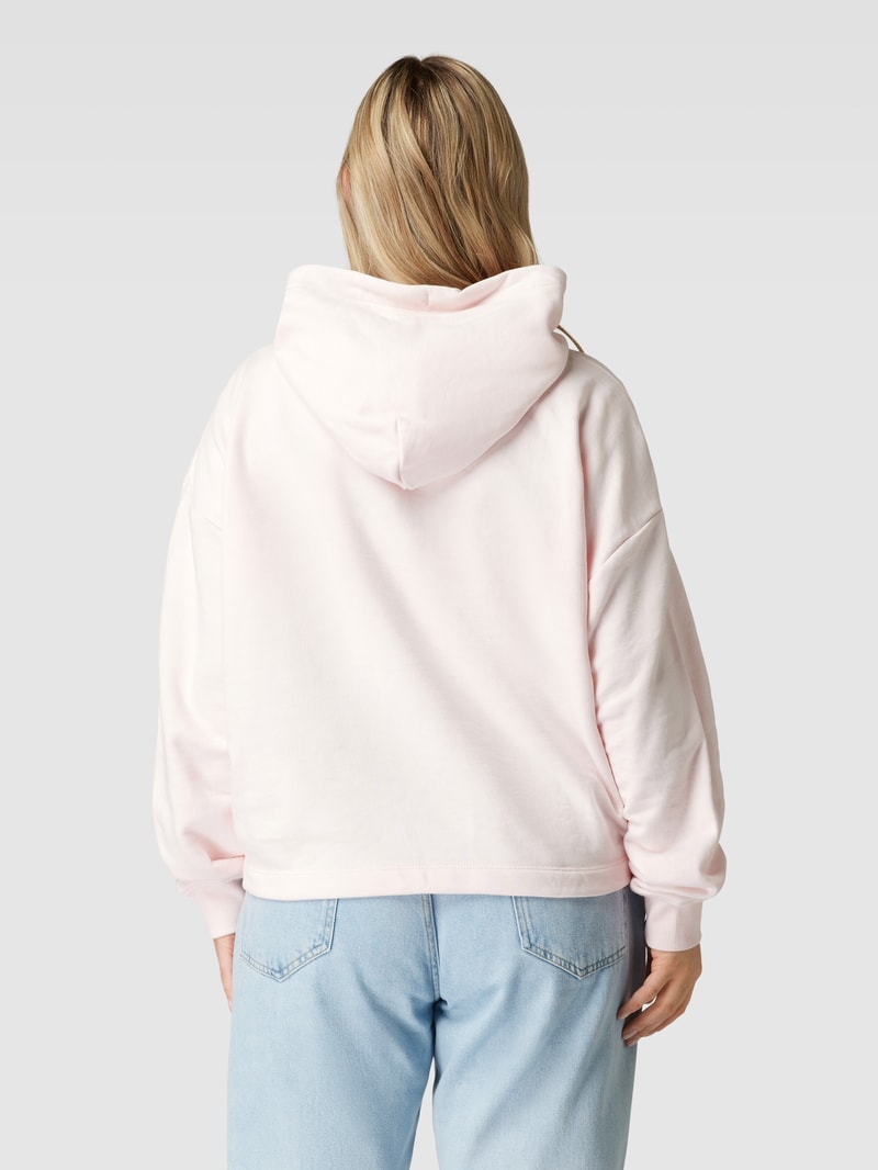 PLUS SIZE Hoodie mit Label-Stitching Modell 'ESSENTIAL' in hellrosa