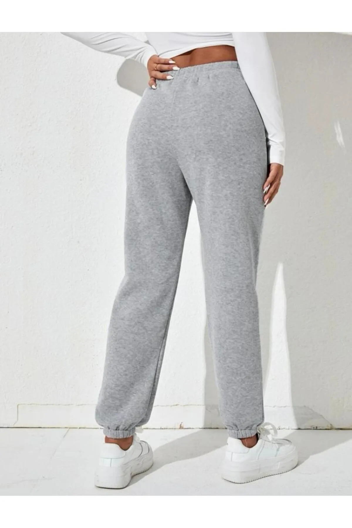 My Blog  Graue Damen-Jogginghose mit hawaiianischem Aufdruck und elastischem Bund und Beinen