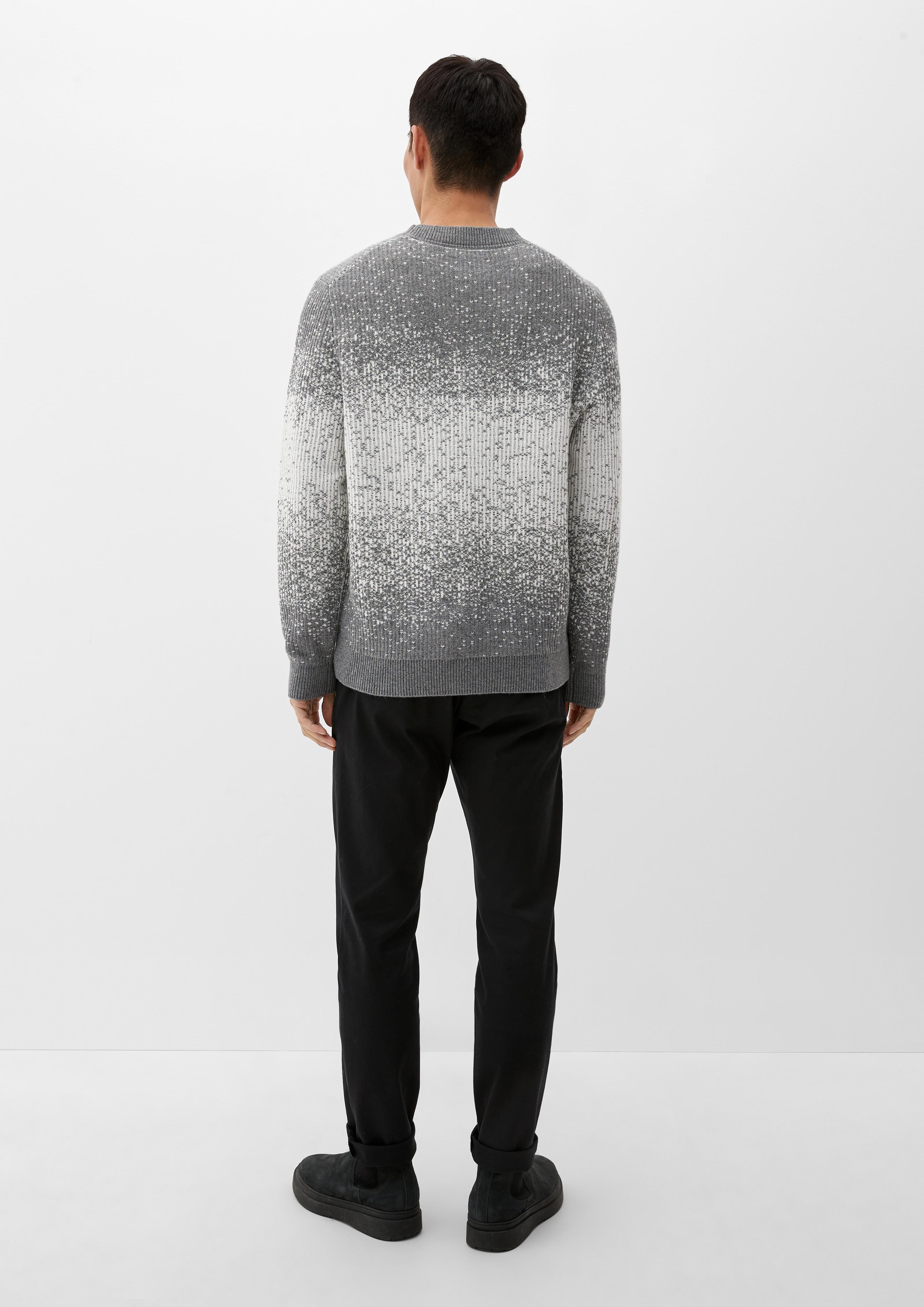 Bicolor-Pullover mit Rippstruktur  2124535-97X1