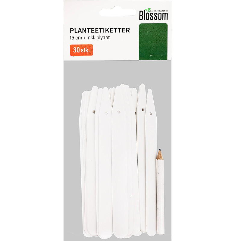 Blossom Planteetiketter 30-pk, 15 cm m/blyant