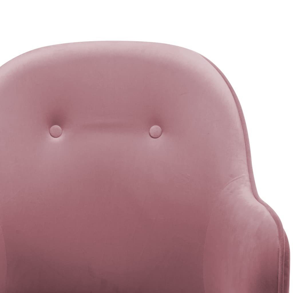 möbelando Schaukelstuhl Aletshausen (B/H/T: 60x84x74 cm), aus Samt in Rosa