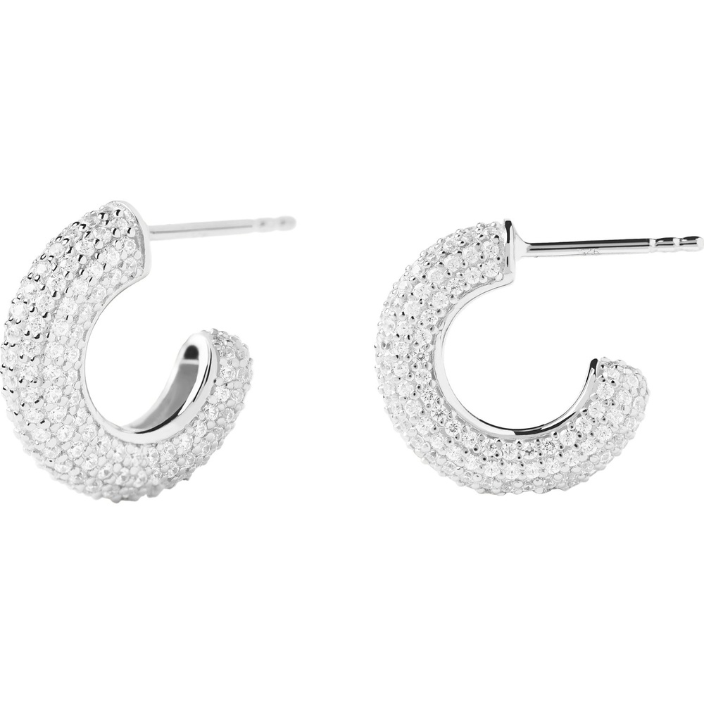 P D Paola Créoles 925 Argent Boucles d'oreilles