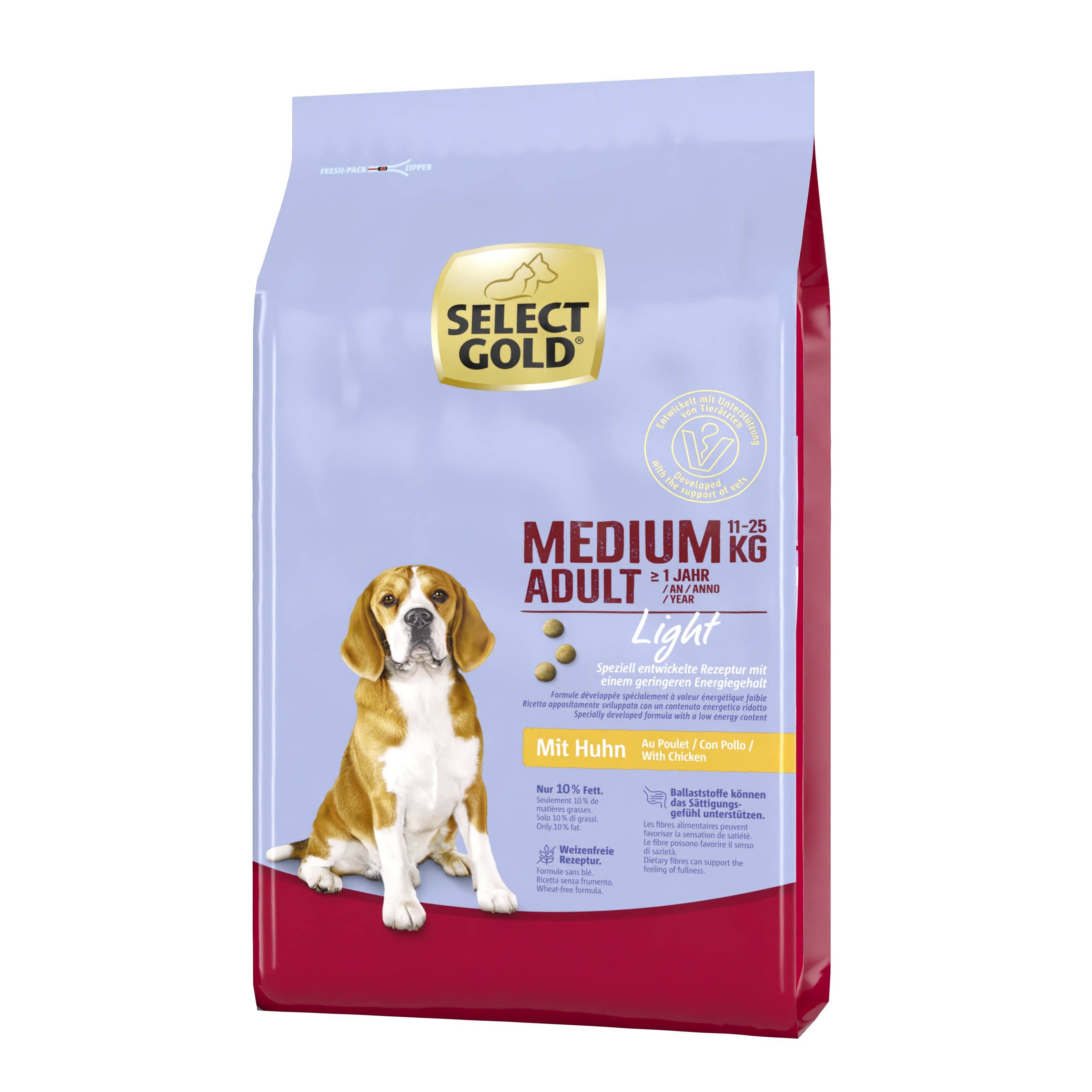 SELECT GOLD Hundetrockenfutter SELECT GOLD Light Medium Adult Huhn 12 kg