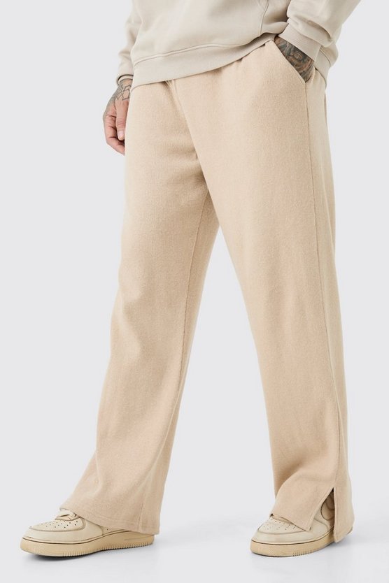 Tall lockere gerippte Ottoman Jogginghose mit geteiltem Saum