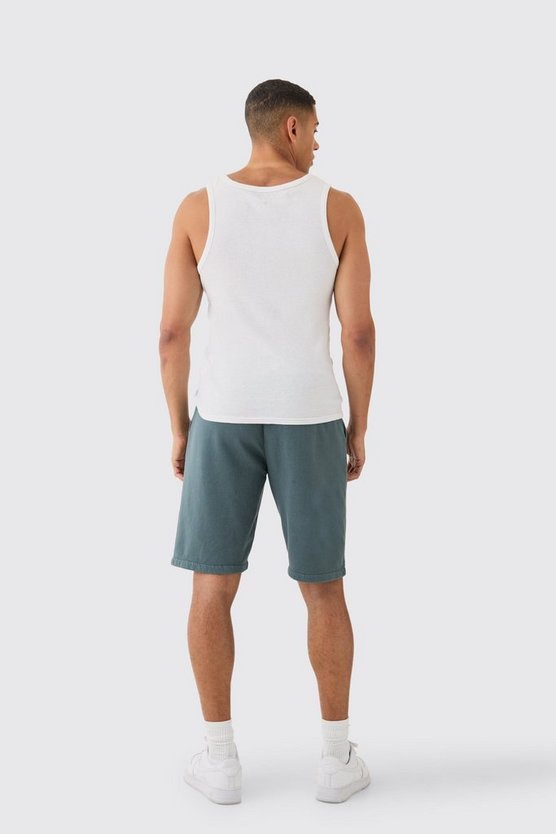 Lockere Official Shorts mit Acid-Waschung