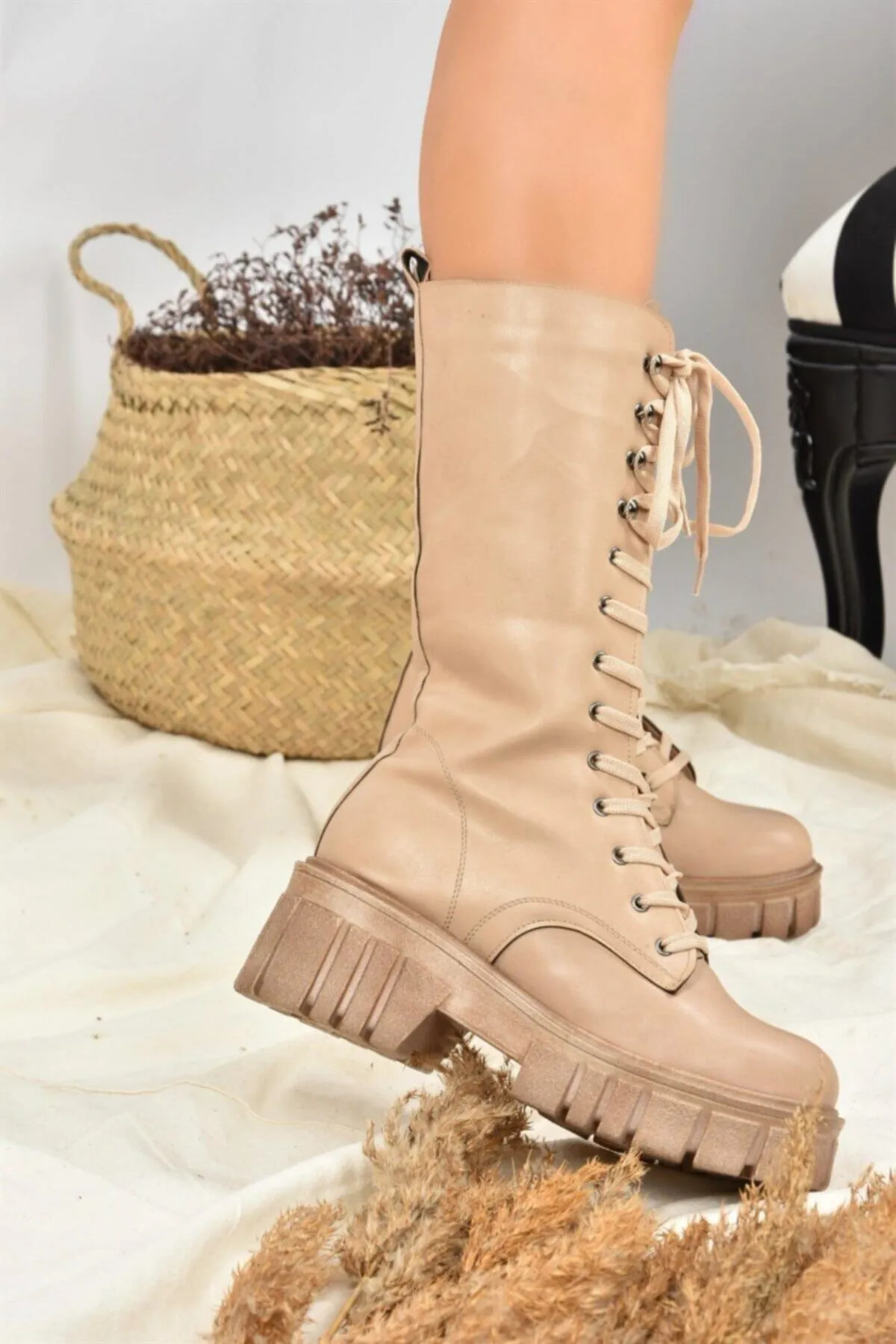Fox Shoes  Hautdicke Damenstiefel L996081009