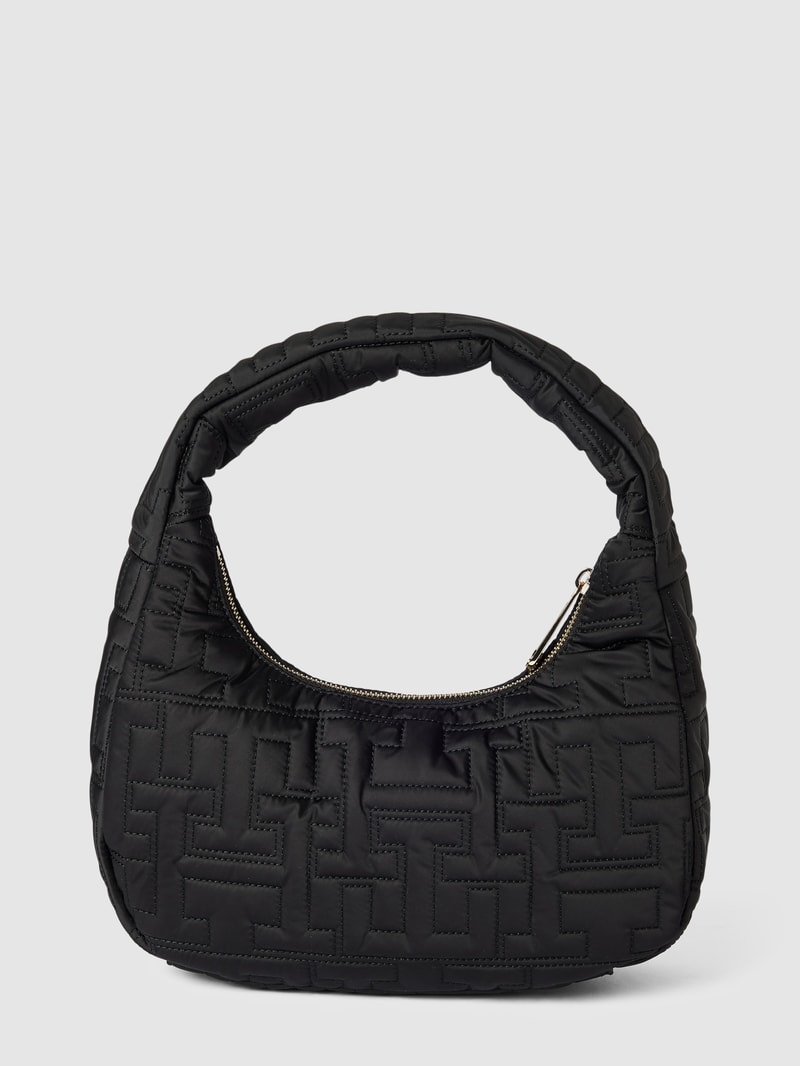 Hobo Bag mit Label-Details in schwarz