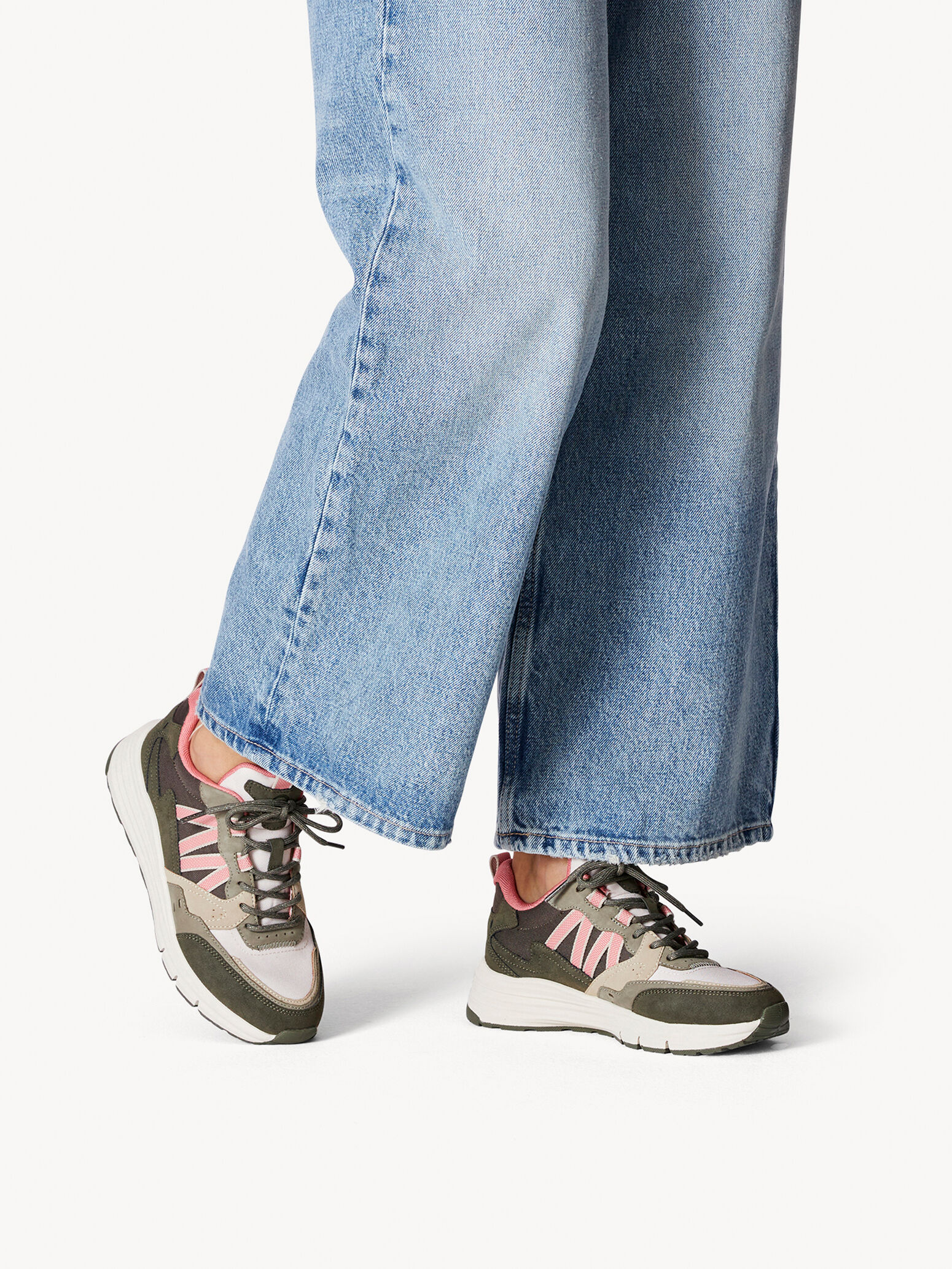 Basket en cuir - vert