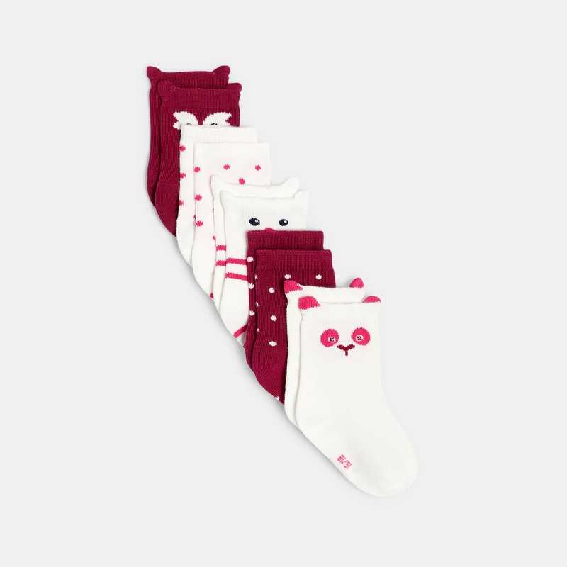 Chaussettes frimousses et pois (lot de 5)