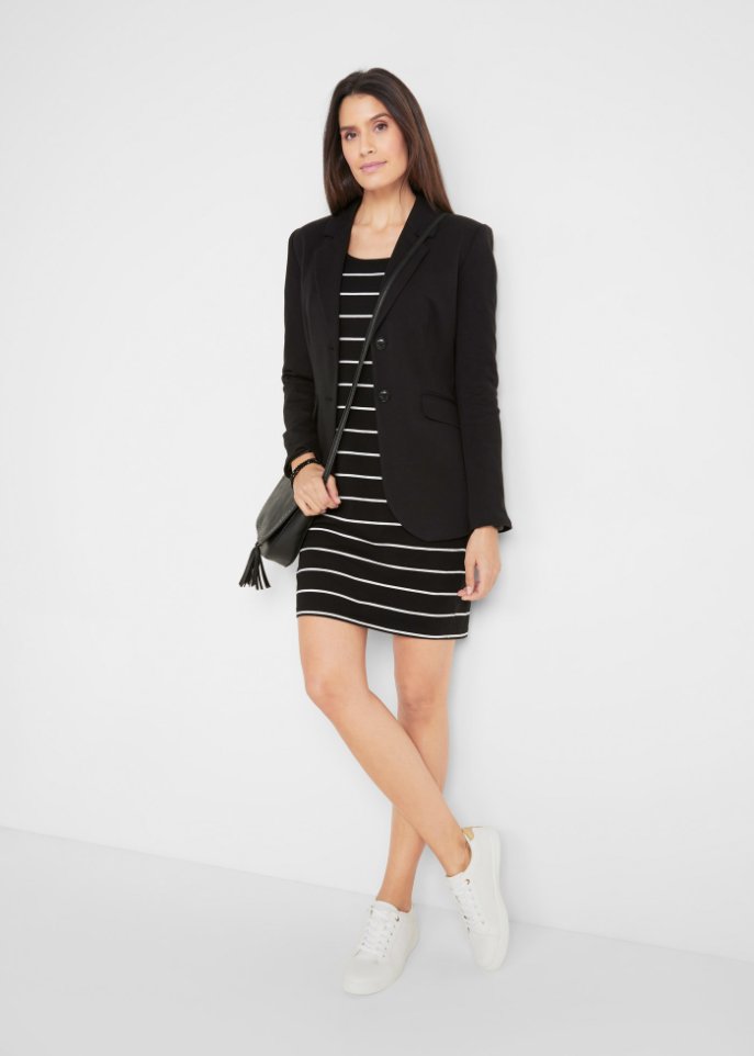 Stretch-Jerseykleid, Kurzarm