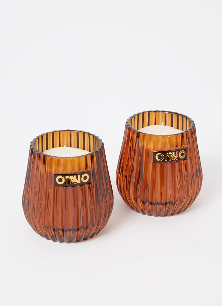 Onno Ginger Fig aromātiskā svece 2 sveču komplektā dāvanu kastītē