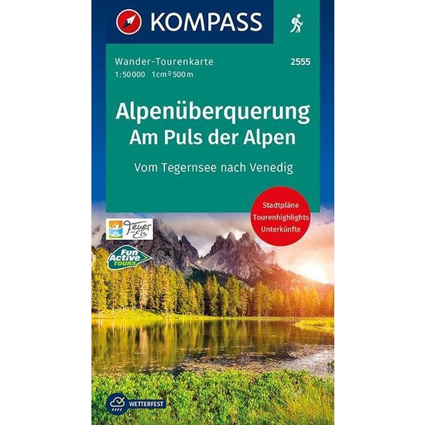Alpenüberquerung, Am Puls der Alpen 1:50 000 - Wanderkarte