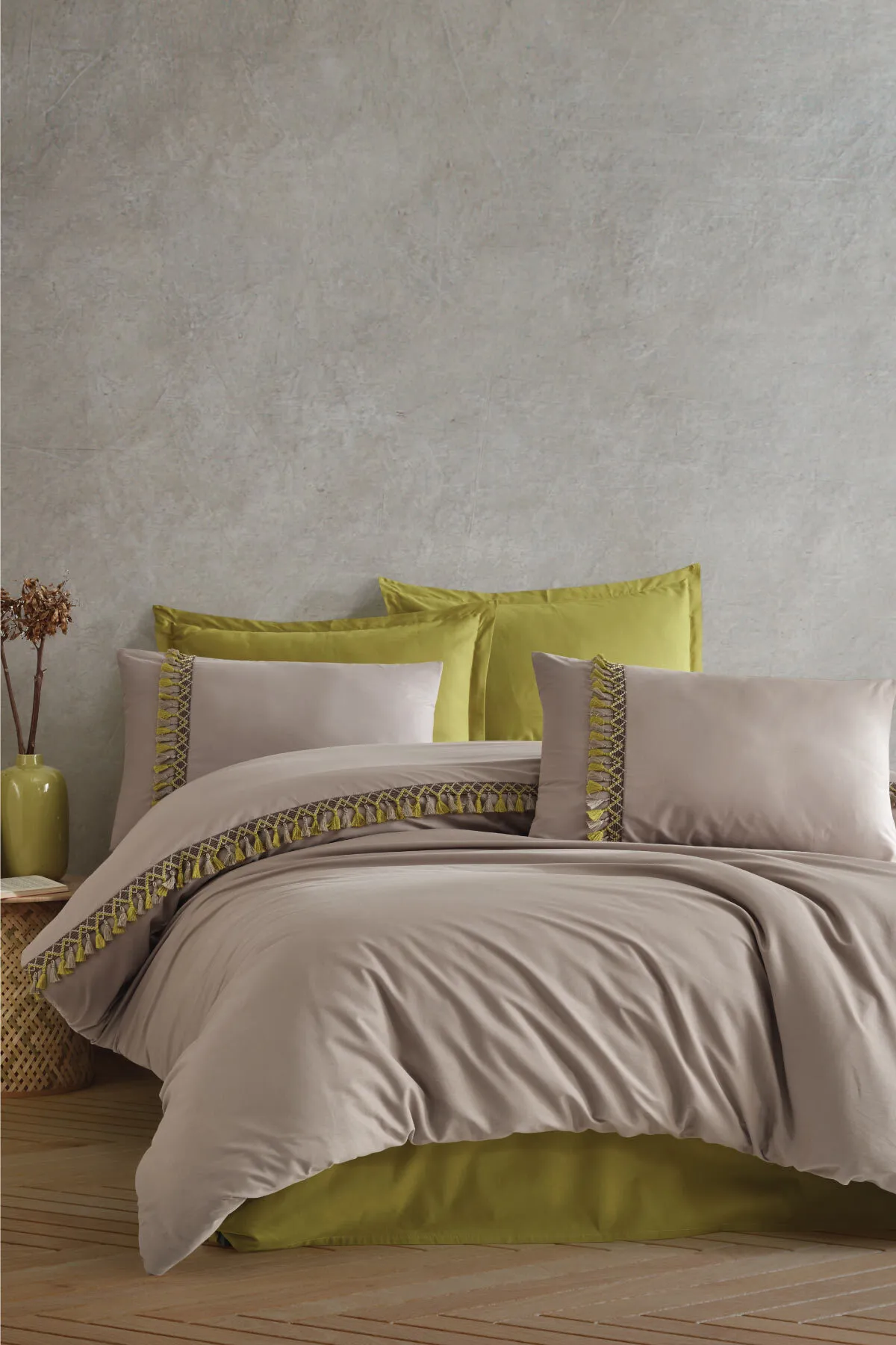 Nordqueen  Bettwäsche Einzelbett - Beige - Unifarben