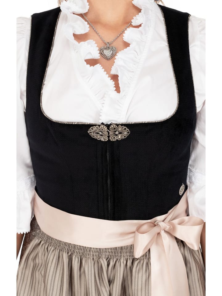 MarJo Midi Dirndl ÜBERSEE in schwarz günstig kaufen 36
