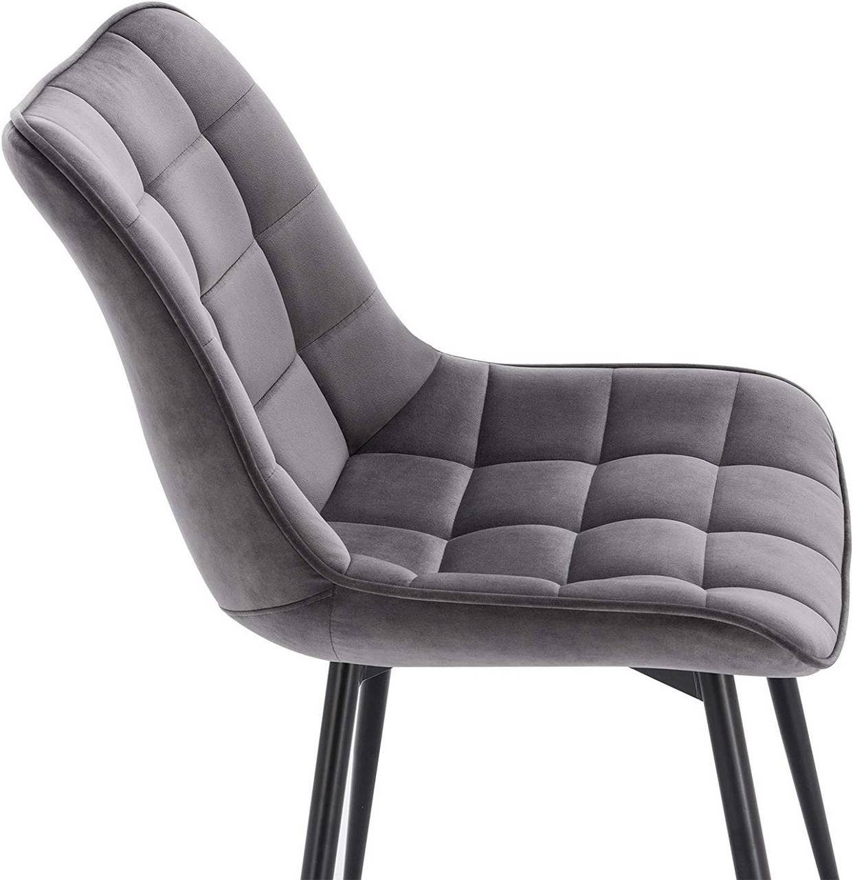 Woltu 4-Fußstuhl (6 St), Küchenstuhl Polsterstuhl Design Stuhl, aus Samt
