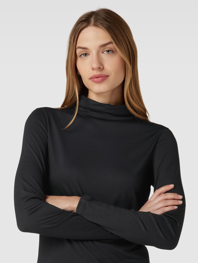 Longsleeve mit Rollkragen in schwarz
