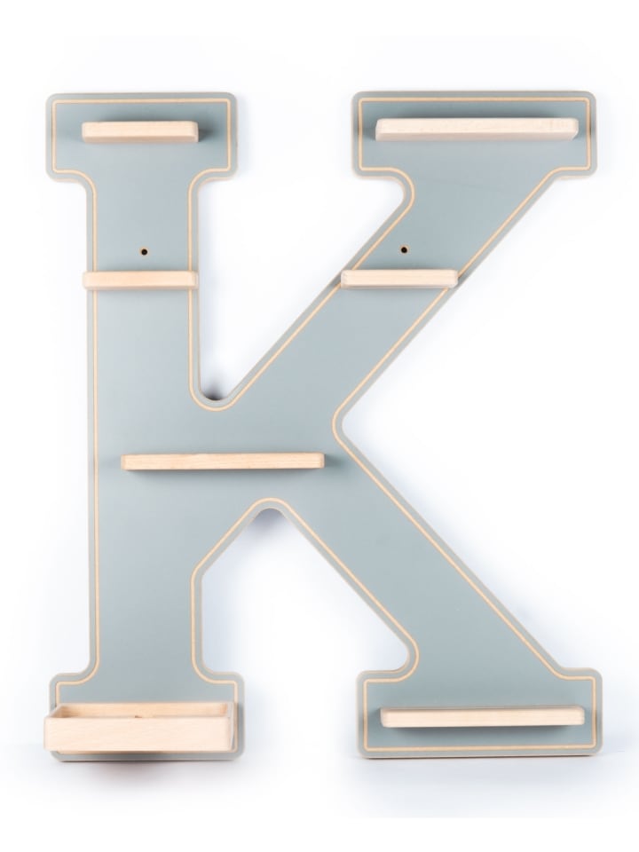 BOARTI Holz Regal Buchstabe K für Toniebox Tonies Figuren in Grau günstig kaufen onesize