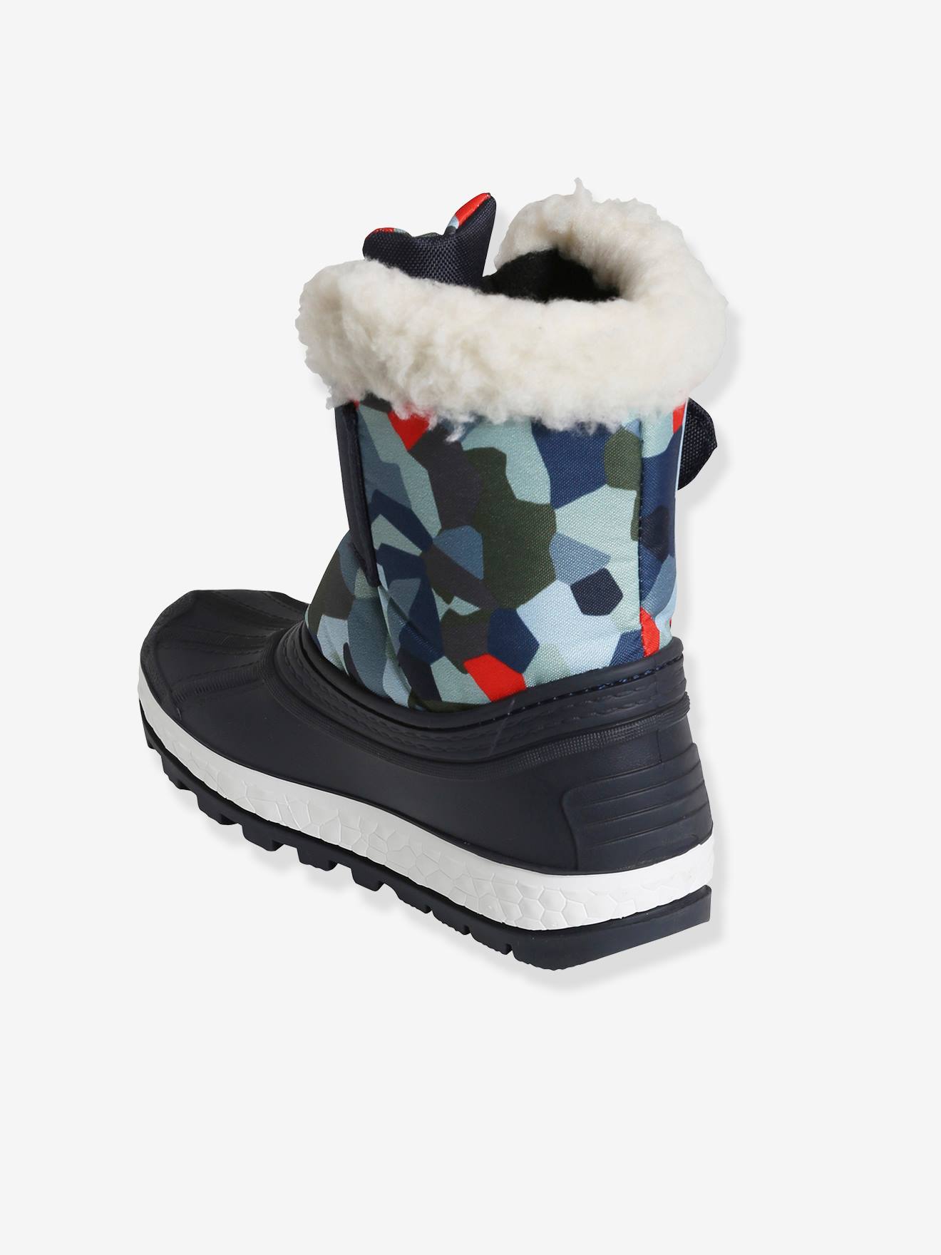 Bottes de neige garçon bleu