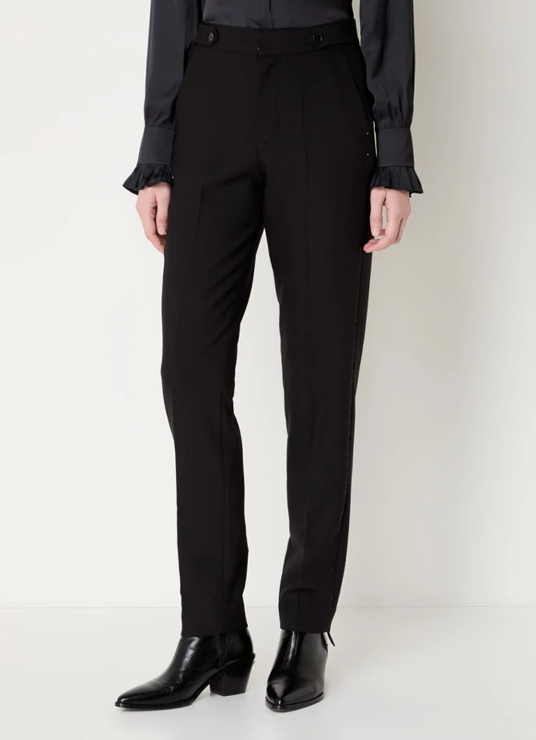 Zadig&Voltaire  Penny high wasit slim fit pantalon met steekzakken