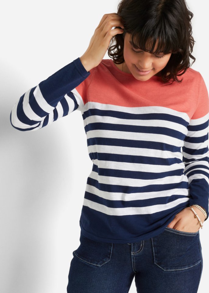 Langarmshirt aus Baumwolle