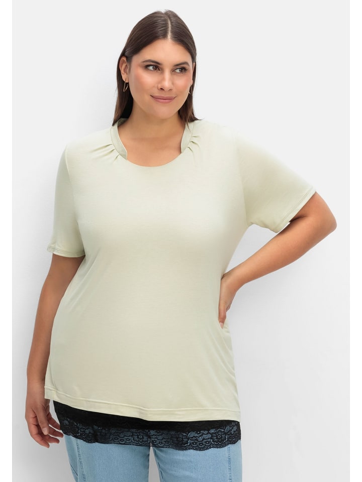 sheego Shirt-Verlängerung in schwarz günstig kaufen