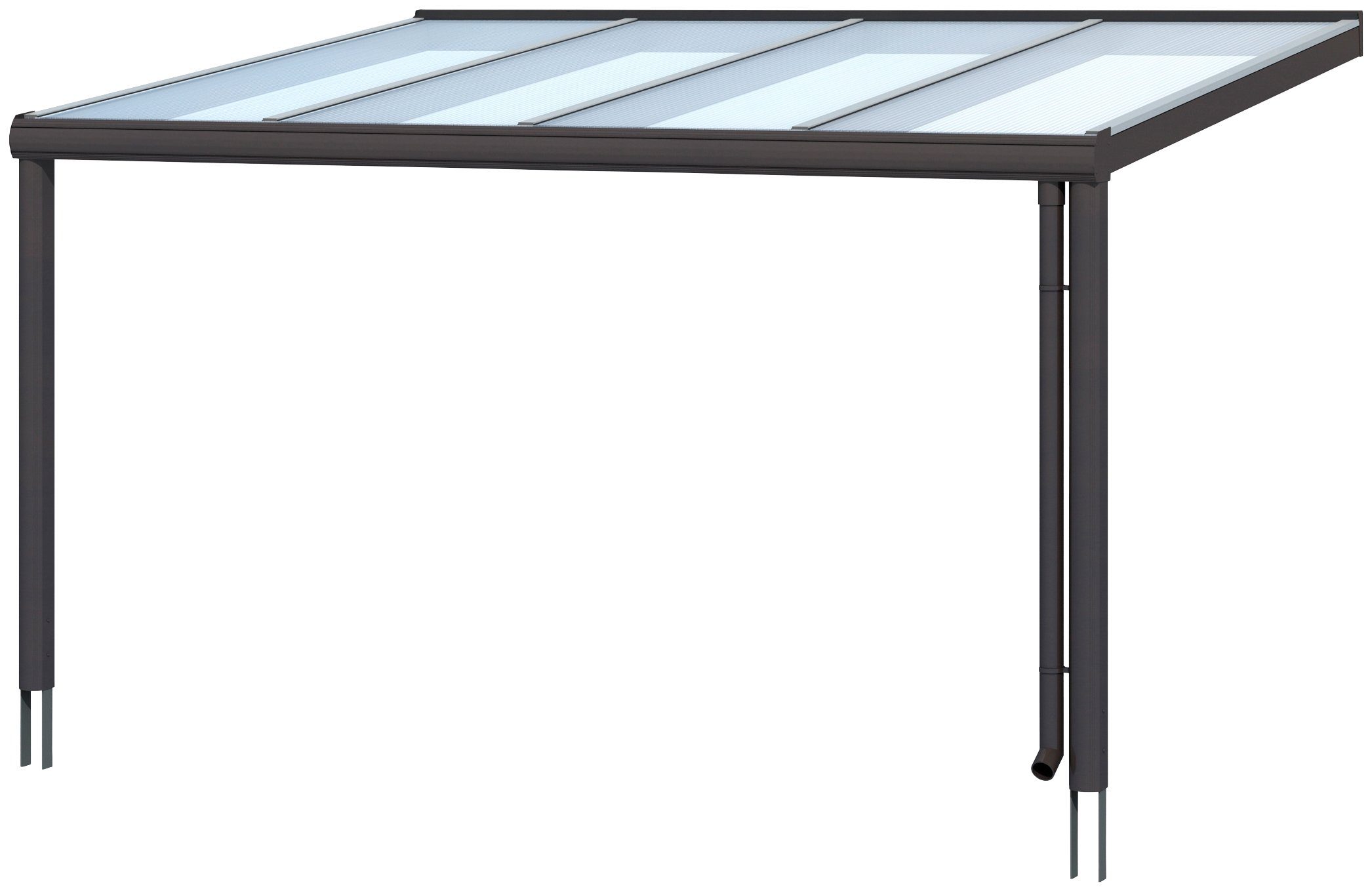 Skanholz Terrassendach Genua, BxT: 434x257 cm, Bedachung Doppelstegplatten, 434 cm Breite, verschiedene Tiefe