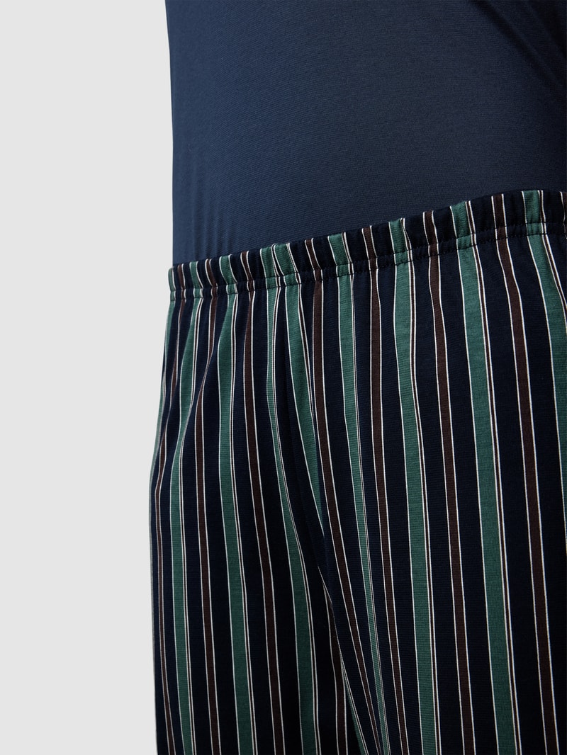 Pyjama mit Streifenmuster in dunkelblau