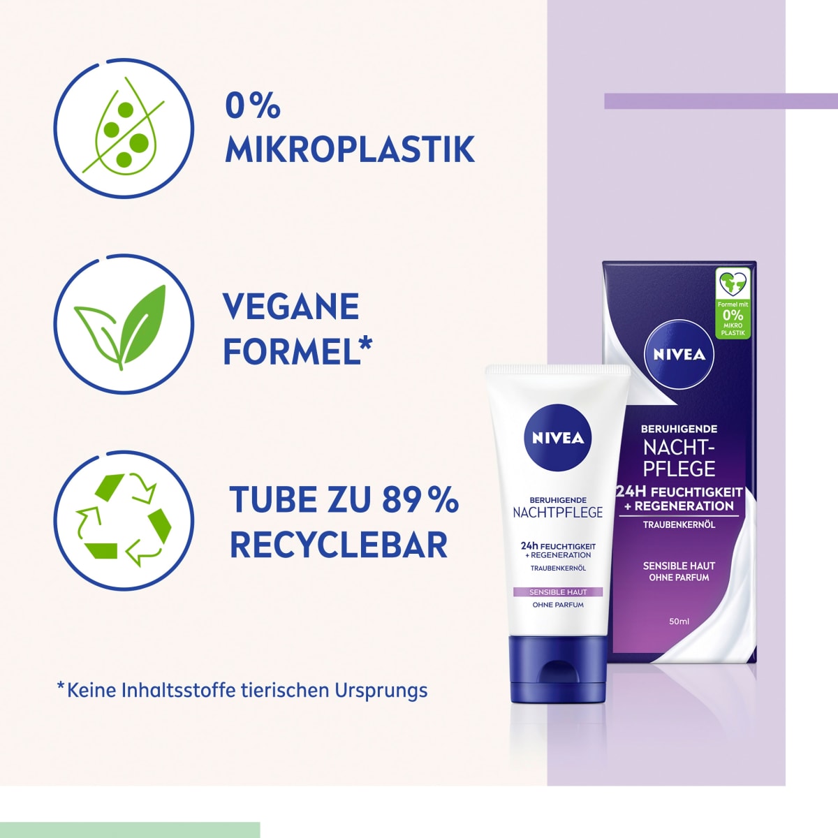 Nachtcreme Essentials sensible Haut, 50 ml