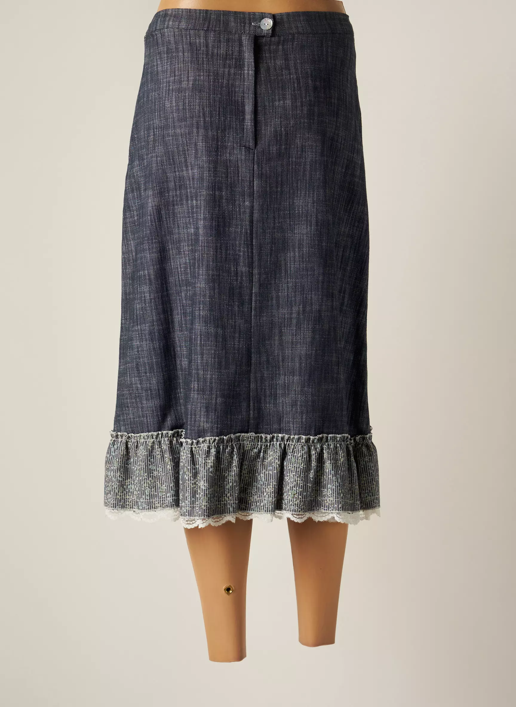 S Quise Jupes Mi Longues Femme couleur bleu
